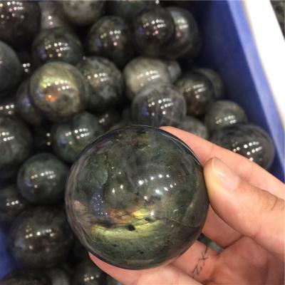 China China Wholesale Natural Labradorite Spheres Polished Stone Crystal Ball for sale