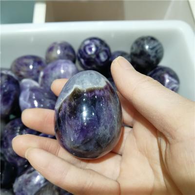 China China Natural Quartz Polished Dream Amethyst Gravels Dream Amethyst Egg Stones for sale