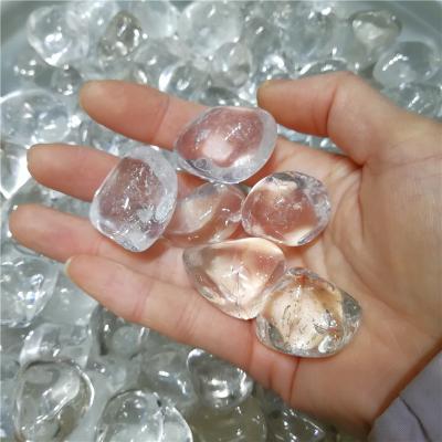 China Natural Clear Crystal Tumble Stones White Quartz Gravel From China Wholesale for sale