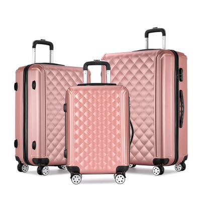 China For Travel ABS 360 Case Travel Hard Rolling Bags Suitcase Sets 3 Pieces Hardshell Trolley Wheeled Luggage for sale