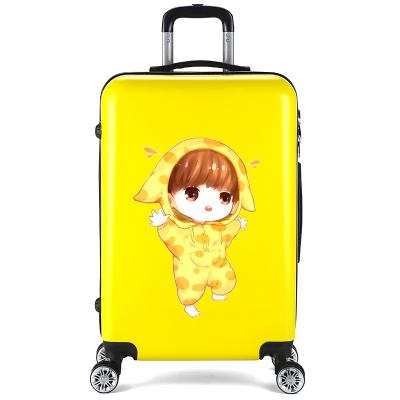 China ABS Custom Design Suitcases Luggage Set Travel Bags With Spinner Rolls Woman Trolley Bags for sale