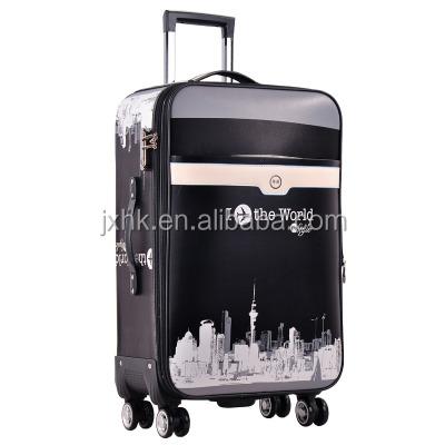 China High Quality Women Kids Printing Design PU Luggage Bags Waterproof Trolley Travel Case for sale