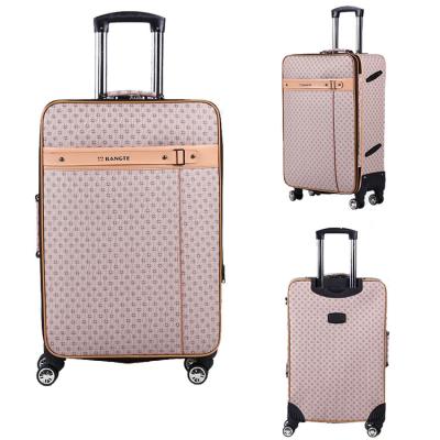 China PU Spinner Luggage Cabin Waist Trolley Luggage Travel Bags for sale