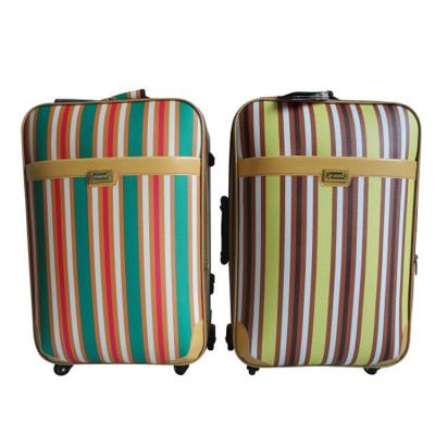 China Classic Design Suitcase Travel PU Travel Trolley Bag Cartoon Printing Luggage Hot Design Leather Material for sale