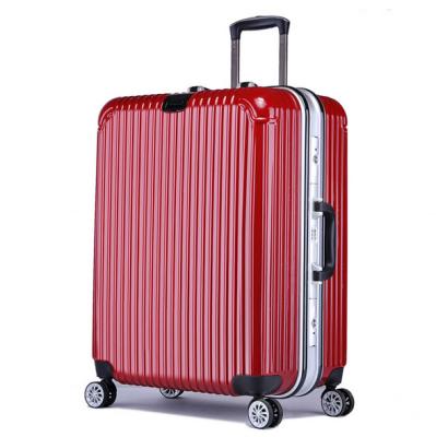 China PC ABS Luggage Case Cabin Size Travel Suitcase Large Capacity Aluminum Frame Luggage Rolled Trolley Bags for sale