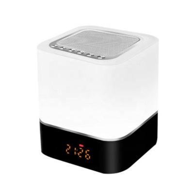 China Radio 7 Colors Wireless FM Radio Bluetooths Speaker Alarm Clock Led Alarm Clock for sale