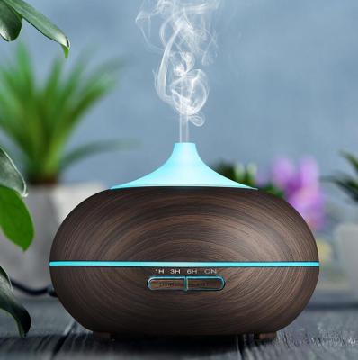 China 2020 Hot Selling Hotel 300ml Aroma Diffuser Wood Grain Essential Oil LED Diffuser For Home Office Use for sale