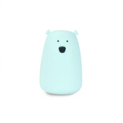 China Cute Room Big Bear Silicone Sleep Lamp For Kids Color Changing Atmosphere Fashion Mini Night Light for sale