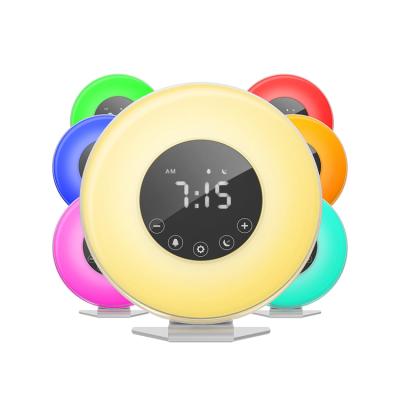 China Portable Calendars Stereo Speaker With Fm Radio Mini BT Digital Alarm Clock for sale