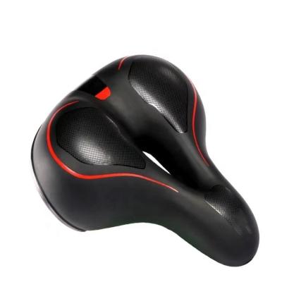 China Single Equipment Bicycle Mount Saddle With Lights Mountain Bike Cushion Plus Taillight Bike Cushion Bicycle Seat for sale