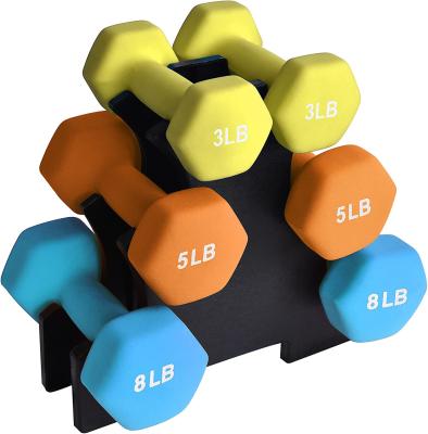 China Fitness Home Custom Gym 3KG 5KG 8KG Colorful Taurus Use Vinyl Dumbbell Set for sale