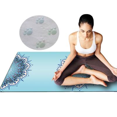 China Custom Logo Printed Hot Silicone Non Slip Yoga Towel Microfiber Yoga Mat Towel Microfiber for sale