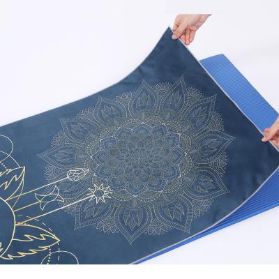 China Microfiber Premium Customized Free Logo Yoga Mat Towel Microfiber Blanket Yoga Mat Towel Non Anti Slip Yoga Mat for sale