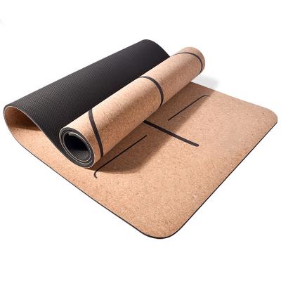 China Best Selling Quality Yoga Mats Cork Natural Rubber Cork Strip Custom Printing Best Eco Friendly Yoga Mat for sale