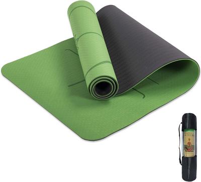 China Eco-Friendly Yoga Mats Yoga Workout Pilates Band Exercise Mats Tpe Non Slip Printed for sale