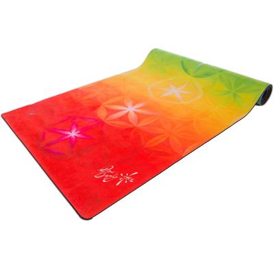 China Nature Rubber Wholesale Rainbow Natural Rubber Eco Friendly Organic Printed Yoga Mat for sale