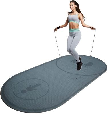 China Eco-friendly Non Slip Fitness Exercise Mat Knees Floor Protection Durable Purchase Jump Rope Mat For Home for sale