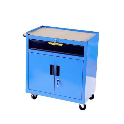 China cold rolled steel plate workshop garage metal tool cabinet/cheap tool cart tool trolley with handle and wheels for sale