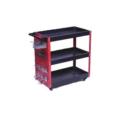 China High Quality Cold Rolled Steel Good Price Tool Cart Platform Hand Cart 3 Row Rolling Workshop Tool Storage Utility Cart for sale