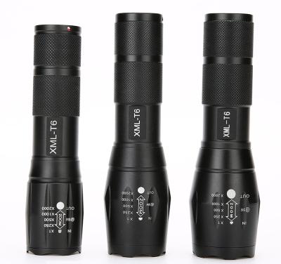 China Amazon Support Custom Hot Selling LED Adjustable Rechargeable Tactical Flashlights For Outdoor for sale