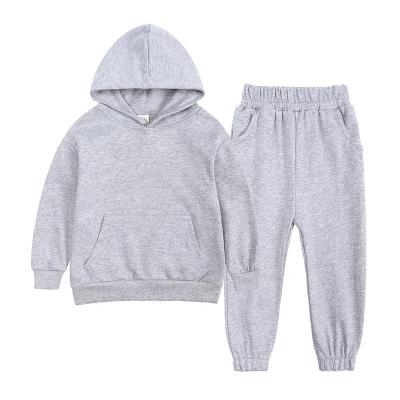 China 2021 Fashion Breathable Multi Color Wholesale Warm Hoodie Pants Set Children Kids Boys for sale