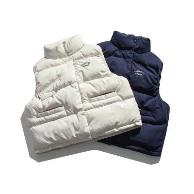 China Anti-wrinkle bread down jacket men's and women's soft loose sleeveless cotton vest lovers thick vest winter style vest for sale