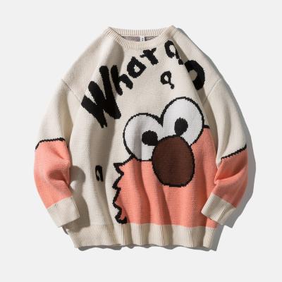 China anti-wrinkle loose outdoor wear knit sweater Autumn Winter Men sweater style restoration cartoon cos for sale