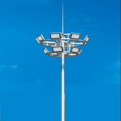 China Intense 40m high brightness Q235/345 15m-20m 35m aluminum steel pole light with automatic rasing and bottom system in factory price for sale