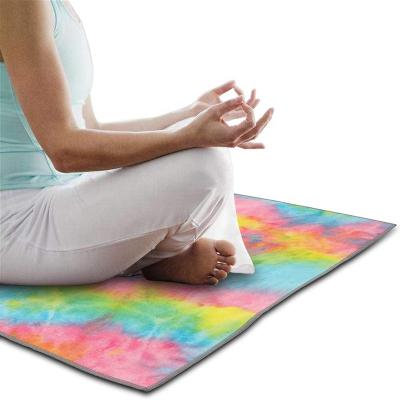 China Customized silicone QUICK DRY OEM Microfiber back non slip to tie quick dry water yoga tint absorbent towel for sale