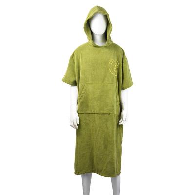 China Customized OEM Terry Water Absorbent Warm Bathrobe QUICK DRY Hooded Ponchos for sale