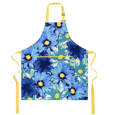 China Customized Oil Resistant Waterproof BBQ Apron Polyester Cleaning Adjustable Apron For Adults And Kids for sale