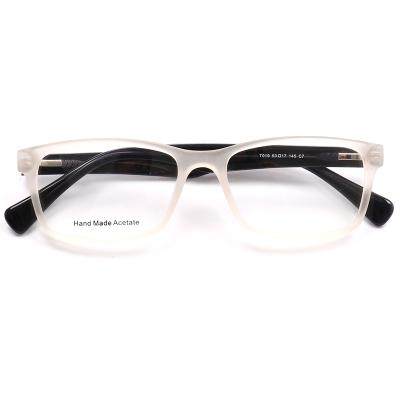 China For Reading Rectangle Frame Black Temple Transparent Acetate Eyeglasses Frame Wholesale From China Factory for sale