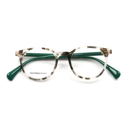 China For Reading Tortoiseshell Glasses Mazzucchelli Acetate Computer Optical Glasses Customized Round Frame for sale