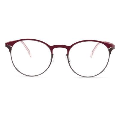 China Newest YOUTOP 7926 Round Reading Glass Metal Stainless Steel Light Glass Frames for sale