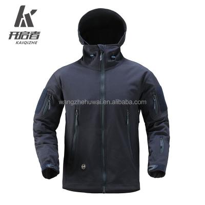 China Shark Skin Waterproof Outdoor Men Winter Soft Shell Jacket With Tactical Jacket Warm Coating for sale