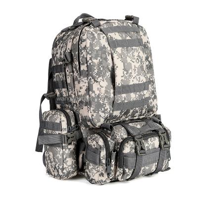 China Custom Abrasion Resistance Bag Camouflage Military Tactical Backpack Comat Army Large Outdoor Hiking Bag For Unisex for sale