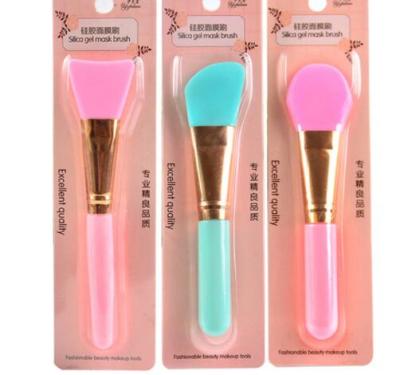 China Angular blush custom logo makeup brush cosmetic diy mask tool soft silicone face mask brush for sale