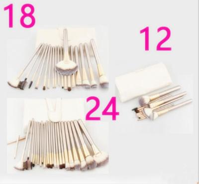 China Angular Blush Makeup Brush 24 Pcs Custom Logo 12 Pcs Private Label Makeup Brush 18 Pcs Cosmetic Makeup Brush Set for sale