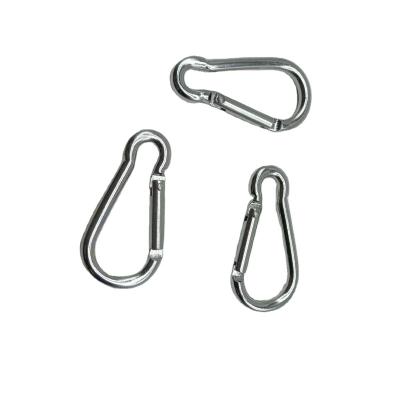 China Custom OEM Factory Price Stainless Steel Metal Hanging Holder Spring Climbing Carabiner Clips Keyring Keychain Snap Hook for sale