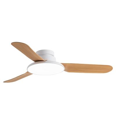 China With Light Ceiling Fan With Light Ceiling Plate Fan LED*24W White And Wood Grain Acrylic 42inch Fan for sale