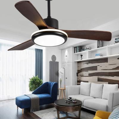 China Lower Noise Simple Modern Electric Ceiling Fans Light Remote Control AC 48 Inch DC for sale