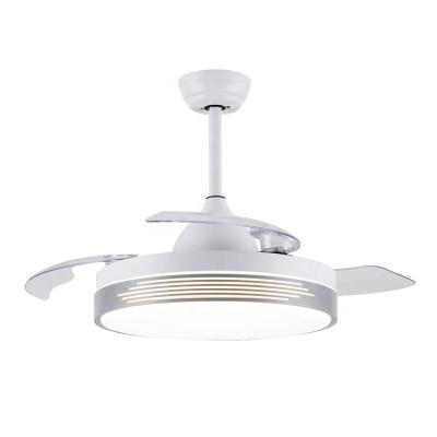 China Modern European luxury ABS material CE ccc style invisible ceiling fan with LED lights for sale