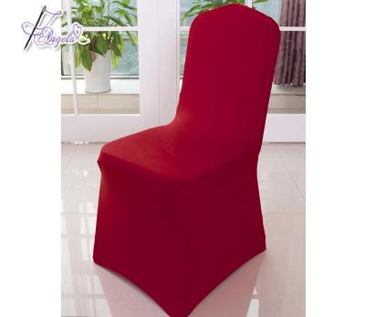 China OEM Factory Single Stretch Banquet Lobby Chair Cover For Sale With Flat Front for sale