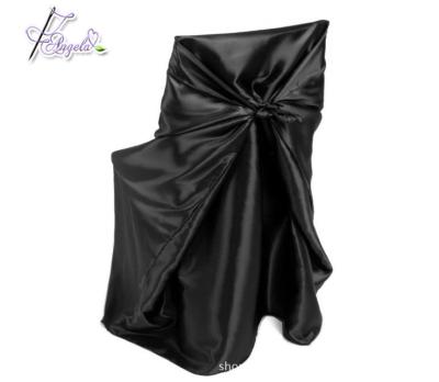 China Wholesale Simple Solid Color Pillow Case Satin Chair Covers Universal Fit All Chairs Of Different Shapes for sale