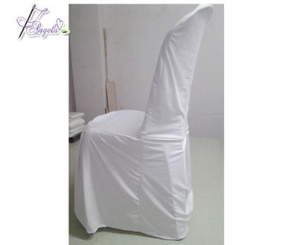 China Plain White Spandex Bistro Fitted Chair Covers Without Holding Bags For Bistro Chairs for sale