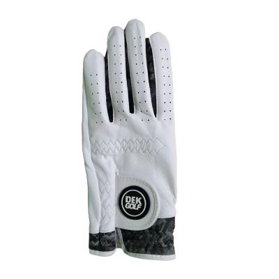 China Customized Classical Feel Golf Glove Yopral golf Custom Printing Rubber Patch Logo AAA Cabretta Leather Left Golf Gloves for sale