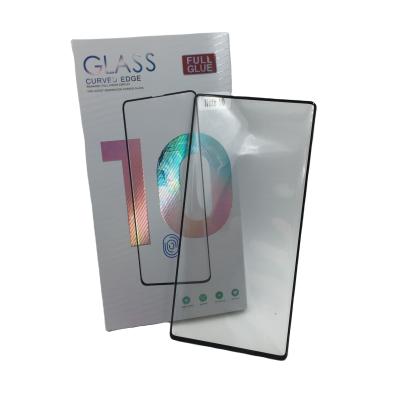 China Cell Phone 3D Side Glue Full Protective Curved Glass Screen Protector Openable Sensitivity For Samsung Note 10 With Package for sale