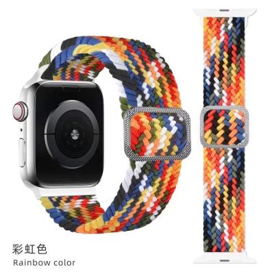 China Fanshion Nylon Woven Wire Braided Solo Loop Watch Band , Sports Band Strap For iWatch 3 Se 4 5 6 7 for sale