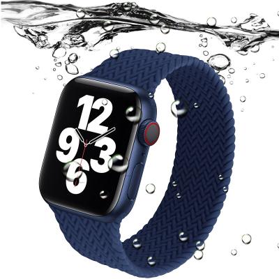 China Solo Smart Sport 38mm Silicone Wristband 42mm Braided Loop Rubber Strap Correas Elastic Watch Bands Watch Bands for sale