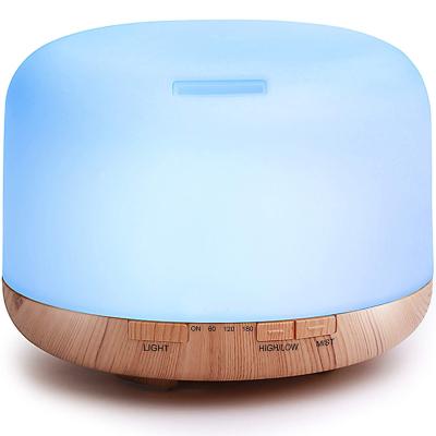 Cina Usb antipolvere 500ml 0.64kg del diffusore 7 della luce ultrasonica di legno muta di colore in vendita